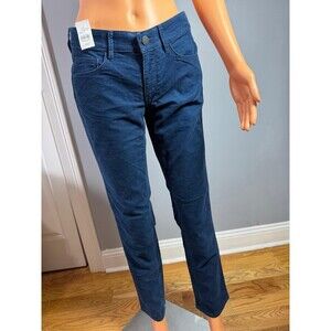 LOFT Modern Straight Corduroy Pants Navy Blue NWT Size 2/26 Women's Stretch New.